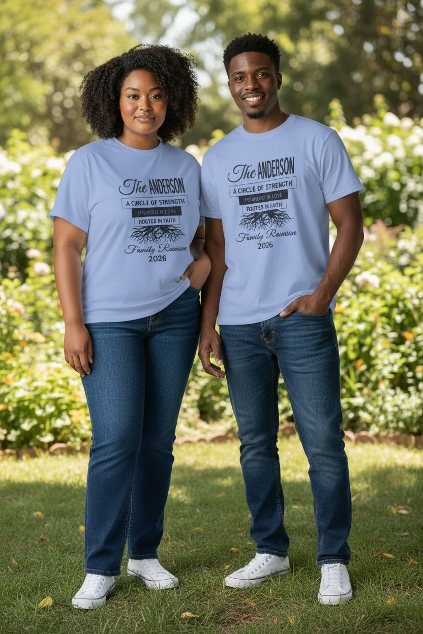 Anderson Family Reunion T-Shirt - Carolina Blue